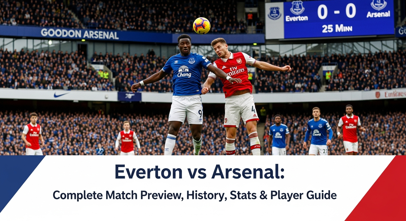 Everton vs Arsenal: Complete Match Preview, History, Stats & Player Guide